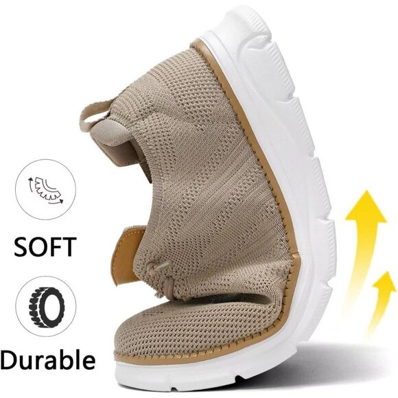 ⚡Men's X1-Khaki Mesh Oxfords Lace-Up Lightweight Casual Walking Driving Sneakers - Picture 2 of 7